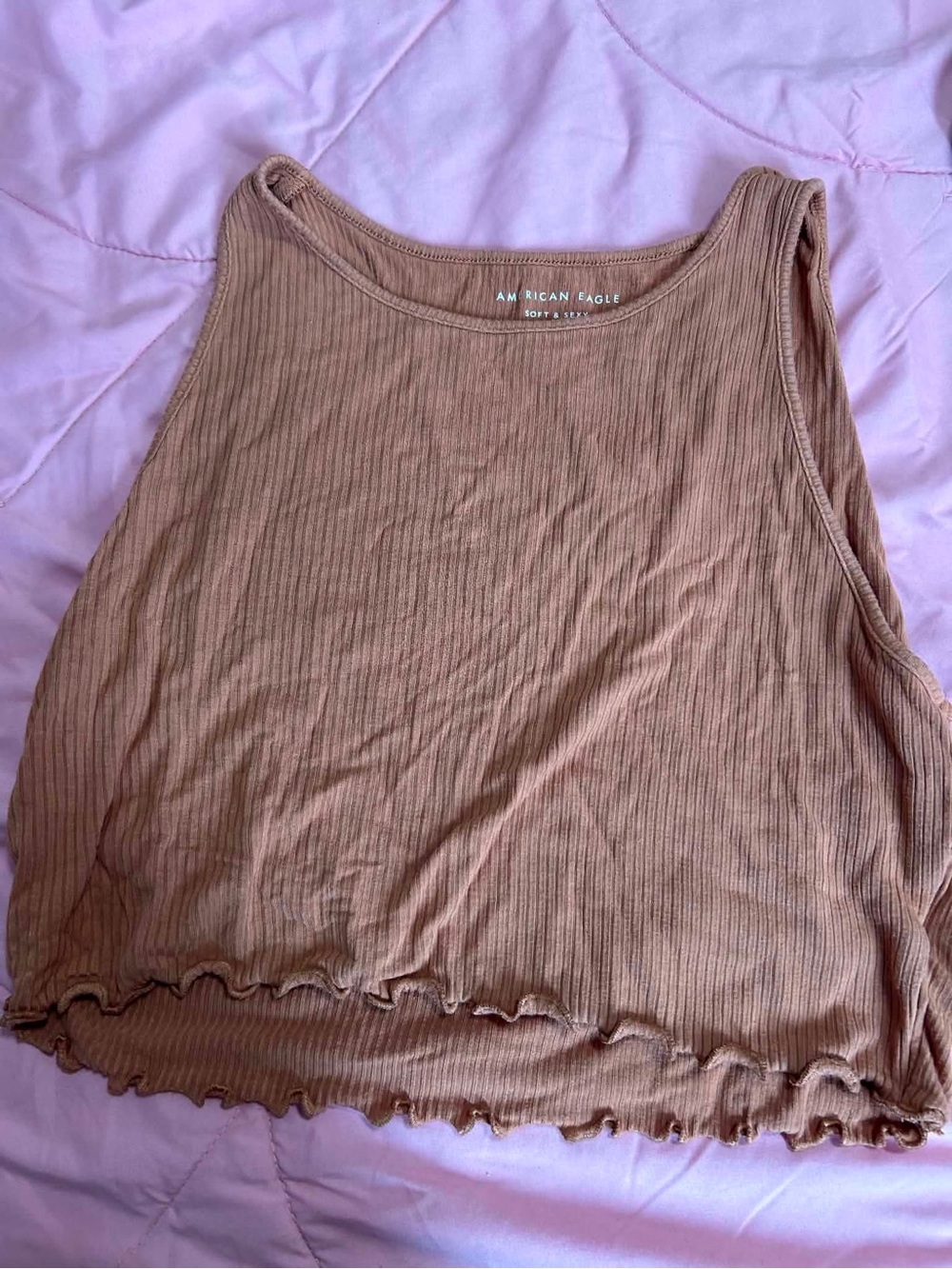 American Eagle Outfitters Ribbed Tank Top size large
